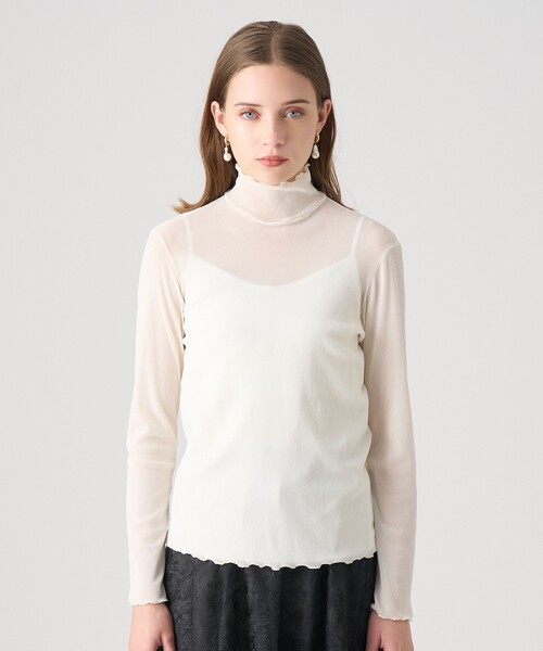 チュールフロッキータートル プルオーバー（Tシャツ/カットソー