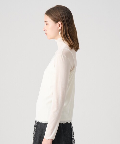 ANAYI(アナイ)の「チュールフロッキータートル プルオーバー(Tシャツ/カットソー・レディース・ブラック/ライトピンク/オフホワイト/ブラウン・38/36)」の6枚目の写真