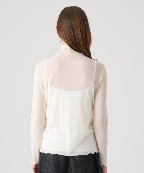 ANAYI(アナイ)の「チュールフロッキータートル プルオーバー(Tシャツ/カットソー・レディース・ブラック/ライトピンク/オフホワイト/ブラウン・38/36)」の7枚目の写真