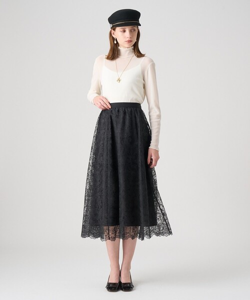 ANAYI(アナイ)の「チュールフロッキータートル プルオーバー(Tシャツ/カットソー・レディース・ブラック/ライトピンク/オフホワイト/ブラウン・38/36)」の13枚目の写真