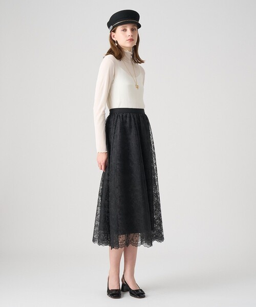 ANAYI(アナイ)の「チュールフロッキータートル プルオーバー(Tシャツ/カットソー・レディース・ブラック/ライトピンク/オフホワイト/ブラウン・38/36)」の14枚目の写真