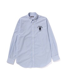 A BATHING APE 長袖シャツ 胸ポケット 緑 グラデーション　L A BATHING APE 長袖シャツ 胸ポケット 緑 グラデーション L A