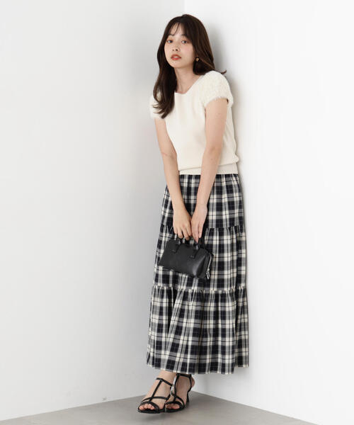 チェック柄ティアードスカート / 1215220800（スカート