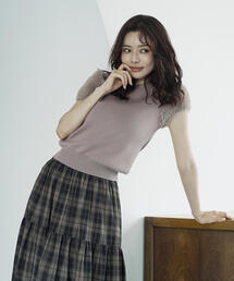 チェック柄ティアードスカート / 1215220800