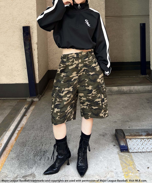 BACK TO THE FIELD（バック トゥー ザ フィールド）の「【MLB】ハーフZIPトラックトップス（Tシャツ/カットソー・レディース・ブラック/ブルー/ホワイト・FREE）」の8枚目の写真