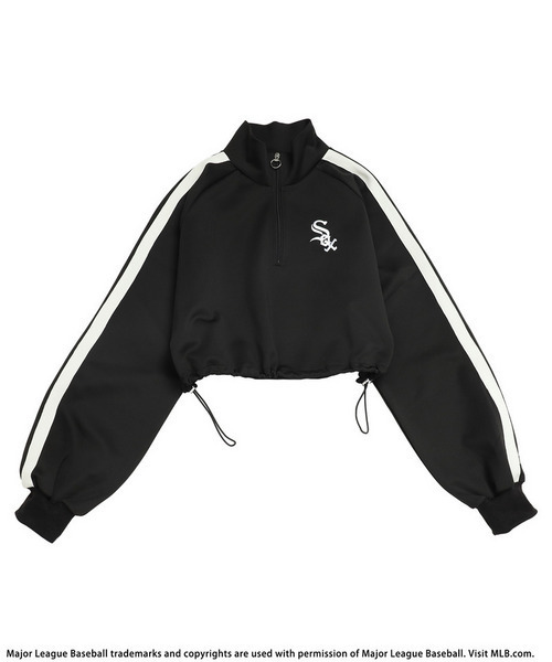 BACK TO THE FIELD（バック トゥー ザ フィールド）の「【MLB】ハーフZIPトラックトップス（Tシャツ/カットソー・レディース・ブラック/ブルー/ホワイト・FREE）」の11枚目の写真