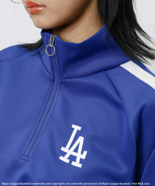 BACK TO THE FIELD（バック トゥー ザ フィールド）の「【MLB】ハーフZIPトラックトップス（Tシャツ/カットソー・レディース・ブラック/ブルー/ホワイト・FREE）」の19枚目の写真