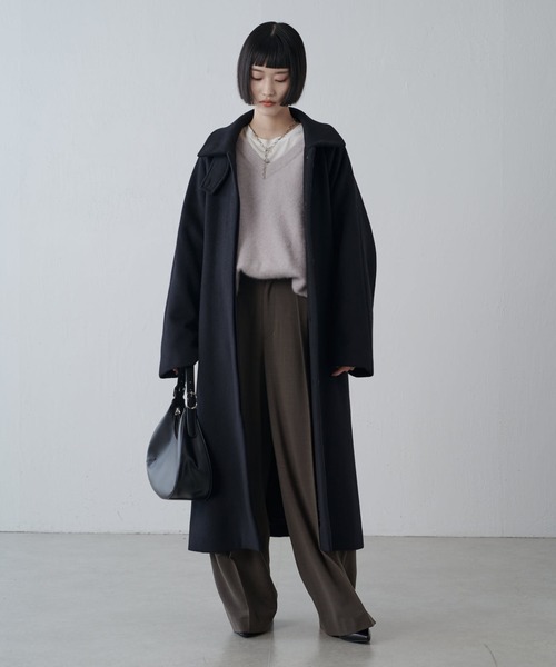 Lui's（ルイス）の「ウールライトVネックニット（ニット/セーター・レディース・ライトグレー/モカ/ブラック・FREE）」の18枚目の写真