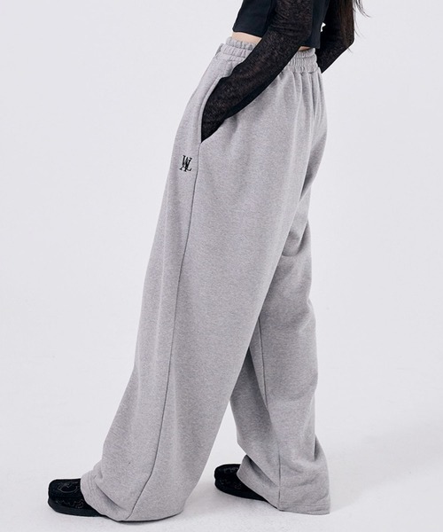 WOOALONG(ウアロン)の「【UNISEX】WOOALONG/シグネチャワイドパンツ(その他パンツ・レディース・グレー/クリーム・SMALL)」の2枚目の写真