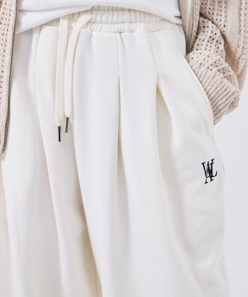 WOOALONG(ウアロン)の「【UNISEX】WOOALONG/シグネチャワイドパンツ(その他パンツ・レディース・グレー/クリーム・SMALL)」の7枚目の写真