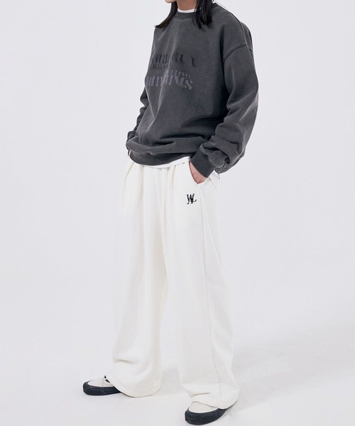 WOOALONG(ウアロン)の「【UNISEX】WOOALONG/シグネチャワイドパンツ(その他パンツ・レディース・グレー/クリーム・SMALL)」の10枚目の写真