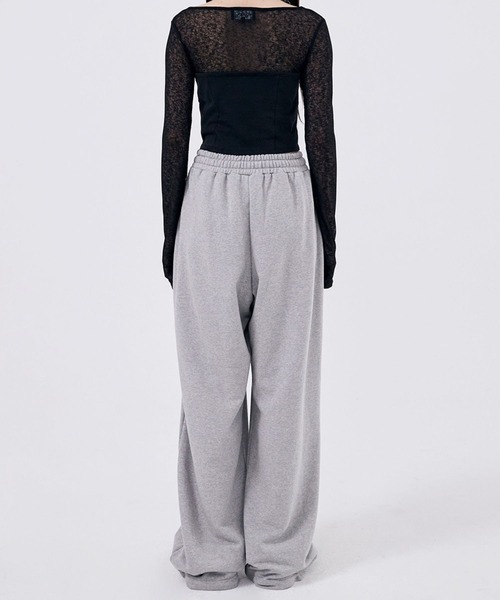 WOOALONG(ウアロン)の「【UNISEX】WOOALONG/シグネチャワイドパンツ(その他パンツ・レディース・グレー/クリーム・SMALL)」の13枚目の写真