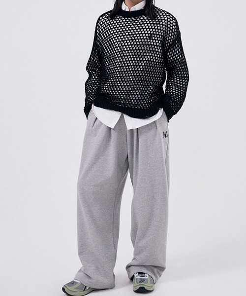 WOOALONG(ウアロン)の「【UNISEX】WOOALONG/シグネチャワイドパンツ(その他パンツ・レディース・グレー/クリーム・SMALL)」の18枚目の写真