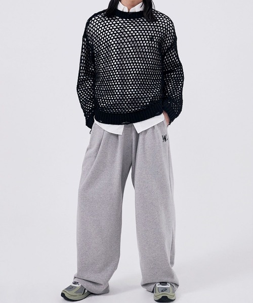 WOOALONG(ウアロン)の「【UNISEX】WOOALONG/シグネチャワイドパンツ(その他パンツ・レディース・グレー/クリーム・SMALL)」の19枚目の写真