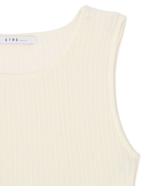 マルチストライプニットタンクトップ（タンクトップ）｜ETRE TOKYO