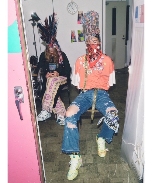 SEVESKIG（セヴシグ）の「SEVESKIG/セブシグ/Trompe l'oeil TEE_缶バッチCT-SV-NRS-1008（Tシャツ/カットソー・メンズ・ホワイト/レッド・SMALL/MEDIUM/LARGE/X-LARGE）」の8枚目の写真