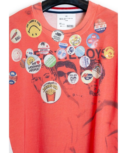 SEVESKIG（セヴシグ）の「SEVESKIG/セブシグ/Trompe l'oeil TEE_缶バッチCT-SV-NRS-1008（Tシャツ/カットソー・メンズ・ホワイト/レッド・SMALL/MEDIUM/LARGE/X-LARGE）」の12枚目の写真