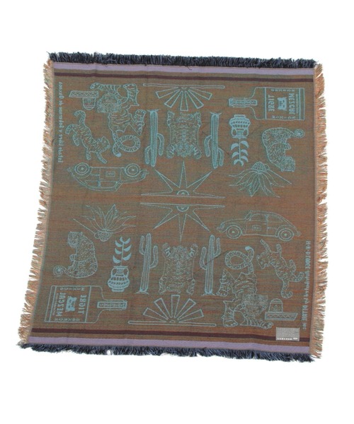 BAYFLOW(ベイフロー)の「スローケット(メキシコモチーフ)120×146(ラグ/マット・レディース・ブルー/クリーム・0)」の3枚目の写真
