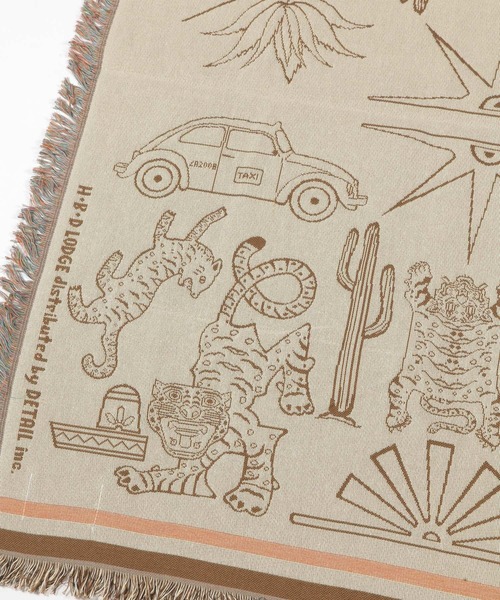 BAYFLOW(ベイフロー)の「スローケット(メキシコモチーフ)120×146(ラグ/マット・レディース・ブルー/クリーム・0)」の12枚目の写真