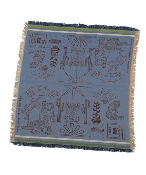 BAYFLOW(ベイフロー)の「スローケット(メキシコモチーフ)120×146(ラグ/マット・レディース・ブルー/クリーム・0)」の14枚目の写真