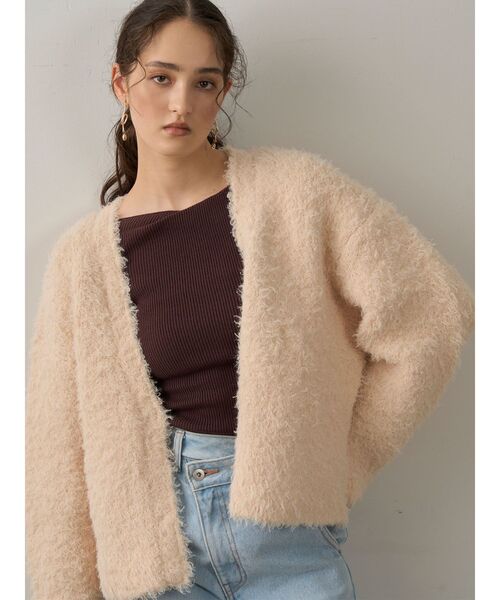 LAGUNAMOON（ラグナムーン）の「アシンメトリードレープフレアスリーブニット（ニット/セーター・レディース・アイボリー/ブラック/ブルー/ブラウン・FREE）」の11枚目の写真