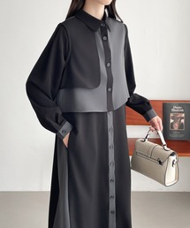 ABITOKYO（アビトーキョー）の「レイヤードバイカラーシャツワンピース（ワンピース）」