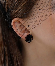 JewCas（ジュアキャス）の「JewCas フラワーリボン＋ガラスストーンFlower Ribbonピアス[JC4904]（ピアス（両耳用）・メンズ）」