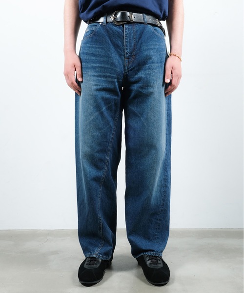 JIEDA（ジエダ）の「USED TWIST DENIM PANTS（デニムパンツ・メンズ・ブラック/インディゴブルー・1/2）」の6枚目の写真
