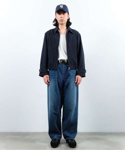 JIEDA（ジエダ）の「USED TWIST DENIM PANTS（デニムパンツ・メンズ・ブラック/インディゴブルー・1/2）」の8枚目の写真