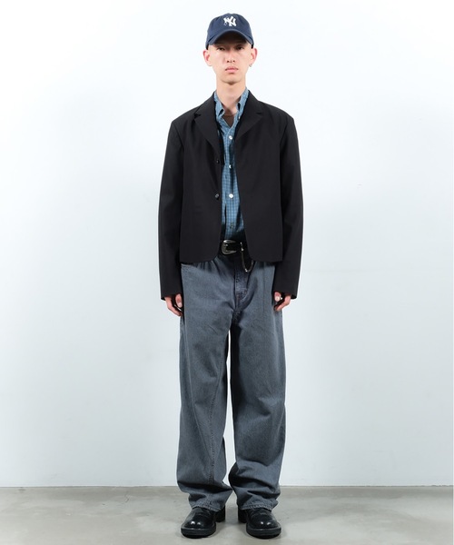 JIEDA（ジエダ）の「USED TWIST DENIM PANTS（デニムパンツ・メンズ・ブラック/インディゴブルー・1/2）」の12枚目の写真