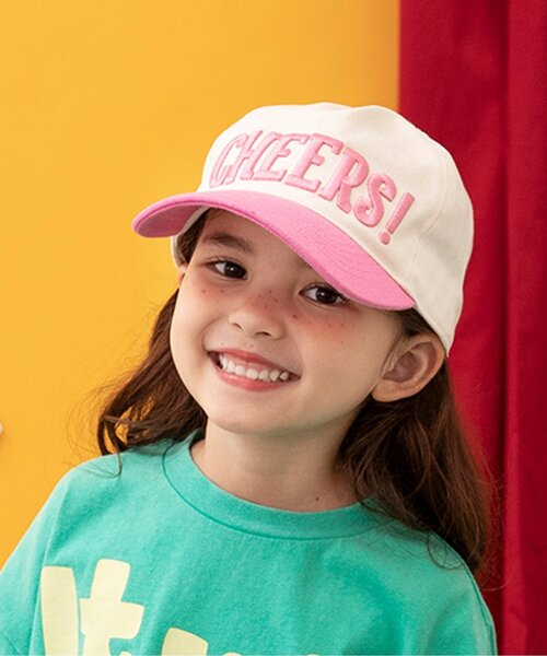 BREEZE(ブリーズ)の「Im Jelly!刺繍ロゴキャップ(キャップ・キッズ・クリーム/ピンク・50/54/58)」の2枚目の写真