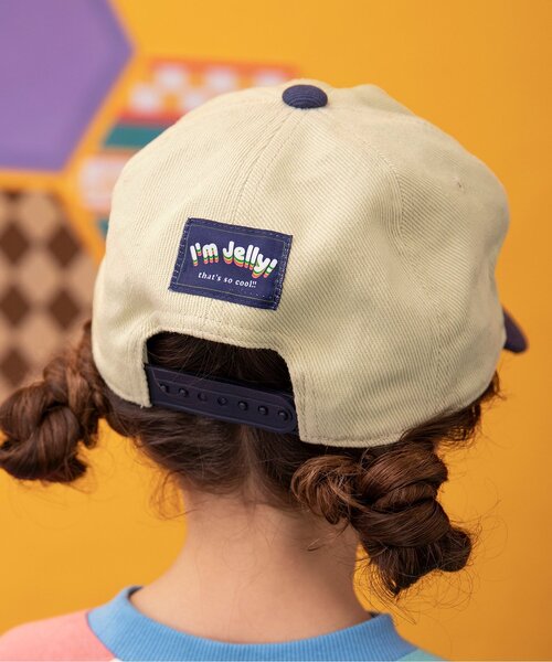 BREEZE(ブリーズ)の「Im Jelly!刺繍ロゴキャップ(キャップ・キッズ・クリーム/ピンク・50/54/58)」の4枚目の写真