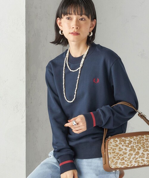 FRED PERRY　フレッドペリー　スウェット　ウーブン　異素材　切り替え 楽天市場】フレッドペリー FRED PERRY トレーナー メンズ