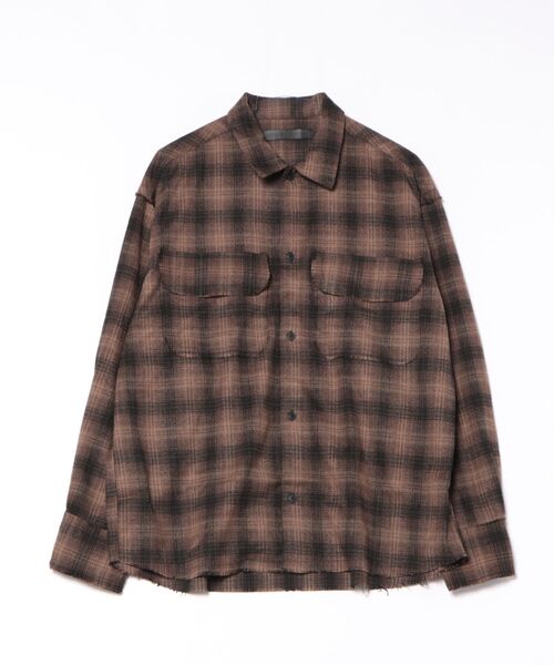 DANKE SCHON（ダンケシェーン）の「DankeSchon/ダンケシェーン/CUTOFF CHECK SHIRTS（シャツ/ブラウス・メンズ・ネイビー/ピンク/グリーン/ブラウン・M/L）」の2枚目の写真
