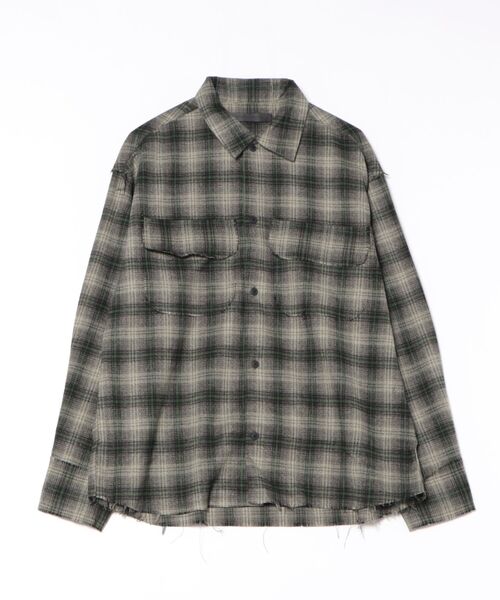 DankeSchon/ダンケシェーン/CUTOFF CHECK SHIRTS（シャツ/ブラウス