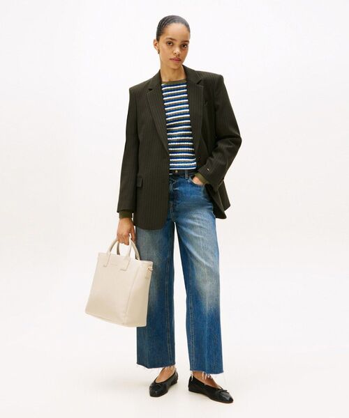 TOMMY HILFIGER(トミーヒルフィガー)の「カジュアルトートバッグ(トートバッグ・レディース・ベージュ/ブラック・FREE)」の6枚目の写真
