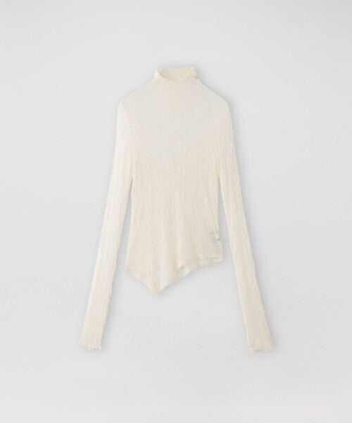 LOVELESS(ラブレス)の「シアーレーストップス(Tシャツ/カットソー・レディース・チャコールグレー/オフホワイト・36)」の3枚目の写真