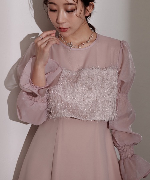 フェザードッキングフレアドレス（ドレス）｜epic day（エピックデイ