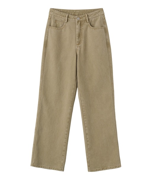 GENERAL IDEA（ジェネラルアイデア）の「GENERAL IDEA/ジェネラルアイディア pigment washing cotton denim pants デニムパンツ（デニムパンツ・レディース・カーキ/ベージュ/ピンク・M/L/S）」の4枚目の写真
