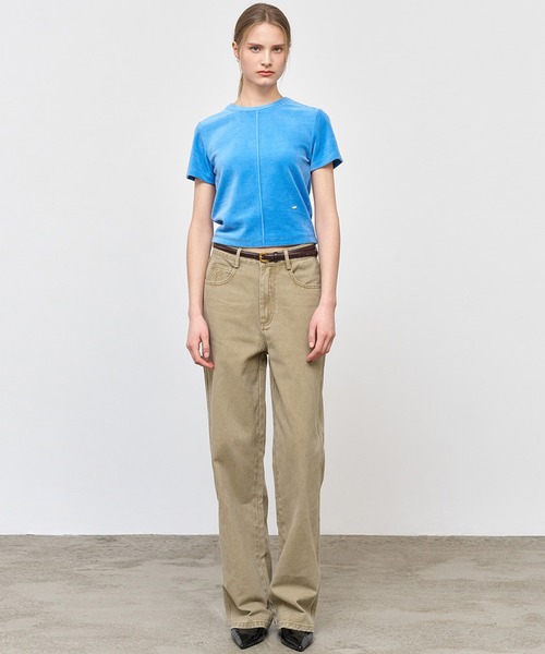 GENERAL IDEA（ジェネラルアイデア）の「GENERAL IDEA/ジェネラルアイディア pigment washing cotton denim pants デニムパンツ（デニムパンツ・レディース・カーキ/ベージュ/ピンク・M/L/S）」の12枚目の写真