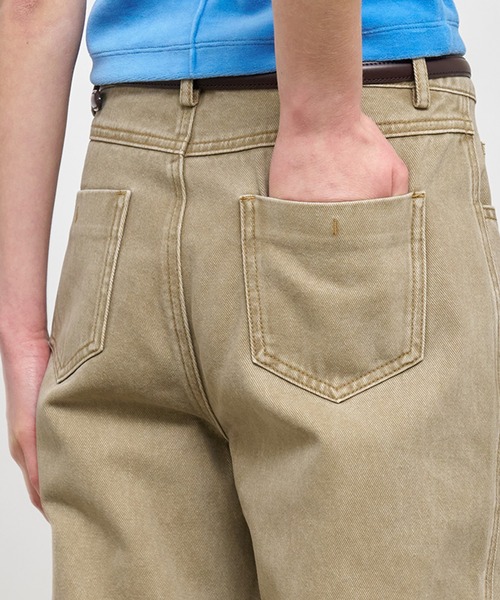 GENERAL IDEA（ジェネラルアイデア）の「GENERAL IDEA/ジェネラルアイディア pigment washing cotton denim pants デニムパンツ（デニムパンツ・レディース・カーキ/ベージュ/ピンク・M/L/S）」の8枚目の写真