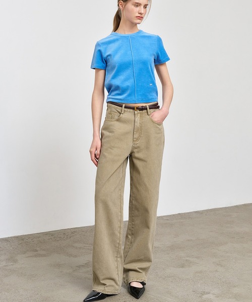 GENERAL IDEA（ジェネラルアイデア）の「GENERAL IDEA/ジェネラルアイディア pigment washing cotton denim pants デニムパンツ（デニムパンツ・レディース・カーキ/ベージュ/ピンク・M/L/S）」の13枚目の写真