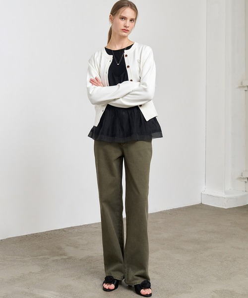 GENERAL IDEA（ジェネラルアイデア）の「GENERAL IDEA/ジェネラルアイディア pigment washing cotton denim pants デニムパンツ（デニムパンツ・レディース・カーキ/ベージュ/ピンク・M/L/S）」の19枚目の写真