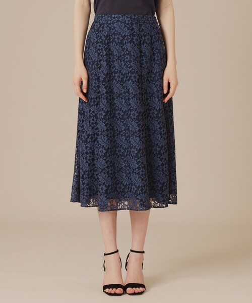 MACKINTOSH LONDON（マッキントッシュ ロンドン）の「ボタニカルレーススカート（スカート・レディース・ブラック/ネイビー・36/38）」の5枚目の写真