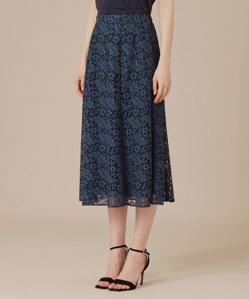 MACKINTOSH LONDON（マッキントッシュ ロンドン）の「ボタニカルレーススカート（スカート・レディース・ブラック/ネイビー・36/38）」の6枚目の写真