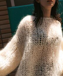 URBAN RESEARCH | モヘヤルーズハンドニット(ニット/セーター)