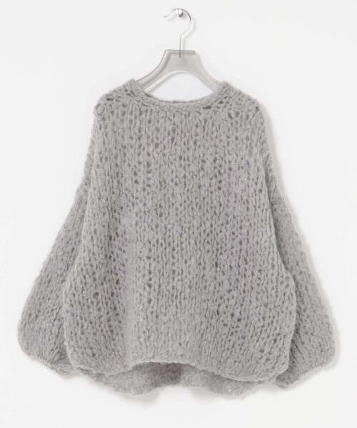 URBAN RESEARCH（アーバンリサーチ）の「モヘヤルーズハンドニット（ニット/セーター・レディース・オフホワイト/ライトグレー・FREE）」の22枚目の写真