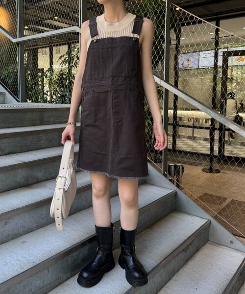 セール】【willow】ミニスカレイヤードサロペット（サロペット