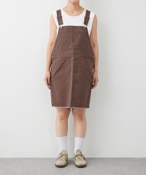 CIAOPANIC TYPY(チャオパニックティピー)の「【willow】ミニスカレイヤードサロペット(サロペット/オーバーオール・レディース・ブラウン/チャコールグレー・ONE SIZE)」の12枚目の写真