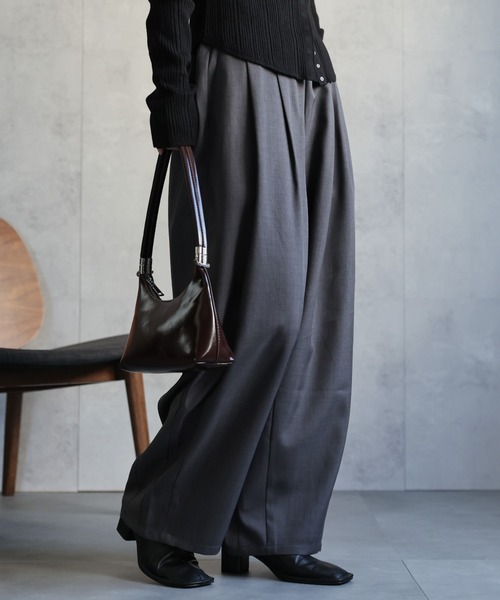 ap retro(アプレトロ)の「【SETUP対応】イージーコクーンパンツ(その他パンツ・レディース・ブラウン/チャコール/ベージュ/ネイビー/ブラック・MEDIUM/LARGE)」の1枚目の写真